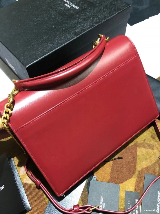 YSL MEDIUM SMOOTH SATCHEL IN LEATHER SUNSET 0821